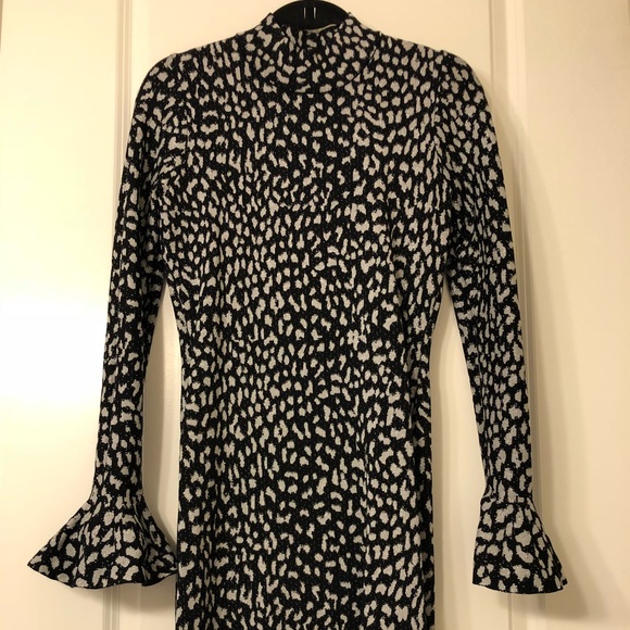Leopard Jacquard Knit Dress - Picture 2 of 5
